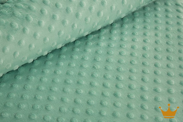 Minky Dot Stoff - Aqua