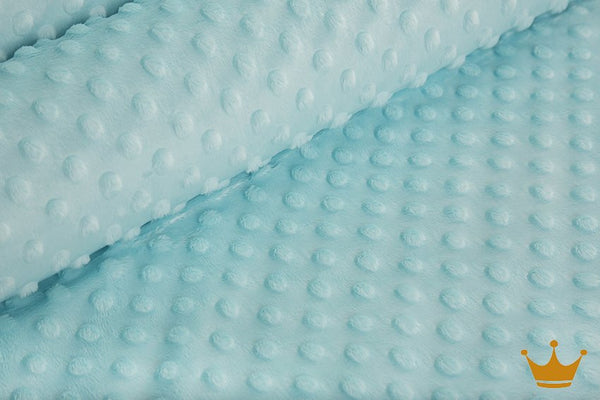 Minky Dot Stoff - Opalblau