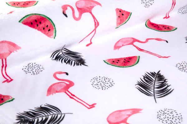 Kinderdecke Weisser Flamingo (100x140cm)